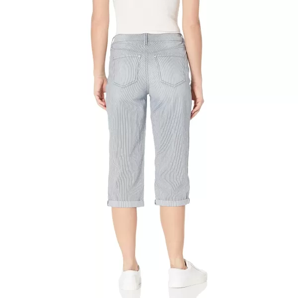 imageGloria Vanderbilt Womens Rail Straight CapriLos Feliz Railroad Stripe  Button Fly