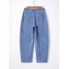 imageAstylish Womens Baggy Boyfriend Jeans Wide Leg High Waisted Barrel Vintage Trendy Denim Ankle PantsAshleigh Blue