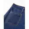 imageAstylish Womens Baggy Boyfriend Jeans Wide Leg High Waisted Barrel Vintage Trendy Denim Ankle PantsBluing