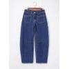 imageAstylish Womens Baggy Boyfriend Jeans Wide Leg High Waisted Barrel Vintage Trendy Denim Ankle PantsBluing