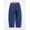 imageAstylish Womens Baggy Boyfriend Jeans Wide Leg High Waisted Barrel Vintage Trendy Denim Ankle PantsBluing