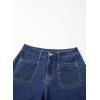 imageAstylish Womens Baggy Boyfriend Jeans Wide Leg High Waisted Barrel Vintage Trendy Denim Ankle PantsBluing