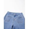 imageAstylish Womens Baggy Boyfriend Jeans Wide Leg High Waisted Barrel Vintage Trendy Denim Ankle PantsDusk Blue