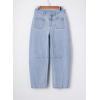 imageAstylish Womens Baggy Boyfriend Jeans Wide Leg High Waisted Barrel Vintage Trendy Denim Ankle PantsLight Blue