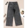 imageAstylish Womens Jeans Wide Leg High Waisted Stretchy Straight Leg Jeans Trendy Denim PantsGray