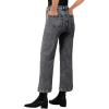 imageAstylish Womens Jeans Wide Leg High Waisted Stretchy Straight Leg Jeans Trendy Denim PantsGray