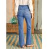 imageAstylish Womens Wide Leg Jeans High Waisted Stretchy Straight Leg Jeans Loose Trendy Denim Pants with PocketAshleigh Blue