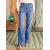 imageAstylish Womens Wide Leg Jeans High Waisted Stretchy Straight Leg Jeans Loose Trendy Denim Pants with PocketAshleigh Blue