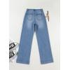 imageAstylish Womens Wide Leg Jeans High Waisted Stretchy Straight Leg Jeans Loose Trendy Denim Pants with PocketBeau Blue