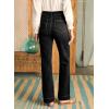 imageAstylish Womens Wide Leg Jeans High Waisted Stretchy Straight Leg Jeans Loose Trendy Denim Pants with PocketBlack
