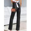 imageAstylish Womens Wide Leg Jeans High Waisted Stretchy Straight Leg Jeans Loose Trendy Denim Pants with PocketBlack