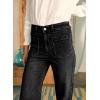imageAstylish Womens Wide Leg Jeans High Waisted Stretchy Straight Leg Jeans Loose Trendy Denim Pants with PocketBlack