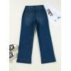 imageAstylish Womens Wide Leg Jeans High Waisted Stretchy Straight Leg Jeans Loose Trendy Denim Pants with PocketBlue