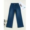 imageAstylish Womens Wide Leg Jeans High Waisted Stretchy Straight Leg Jeans Loose Trendy Denim Pants with PocketBlue