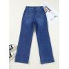imageAstylish Womens Wide Leg Jeans High Waisted Stretchy Straight Leg Jeans Loose Trendy Denim Pants with PocketDark Blue