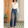 imageAstylish Womens Wide Leg Jeans High Waisted Stretchy Straight Leg Jeans Loose Trendy Denim Pants with PocketDusk Blue