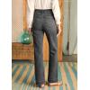 imageAstylish Womens Wide Leg Jeans High Waisted Stretchy Straight Leg Jeans Loose Trendy Denim Pants with PocketGray