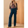 imageAstylish Womens Wide Leg Jeans High Waisted Stretchy Straight Leg Jeans Loose Trendy Denim Pants with PocketNavy Blue