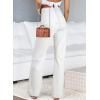 imageAstylish Womens Wide Leg Jeans High Waisted Stretchy Straight Leg Jeans Loose Trendy Denim Pants with PocketWhite