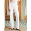 imageAstylish Womens Wide Leg Jeans High Waisted Stretchy Straight Leg Jeans Loose Trendy Denim Pants with PocketWhite