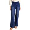 imageAstylish Womens Wide Leg Jeans High Waisted Stretchy Straight Leg Jeans Loose Trendy Denim Pants with PocketNavy Blue