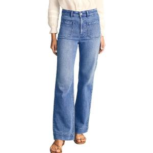 imageAstylish Womens Wide Leg Jeans High Waisted Stretchy Straight Leg Jeans Loose Trendy Denim Pants with PocketAshleigh Blue
