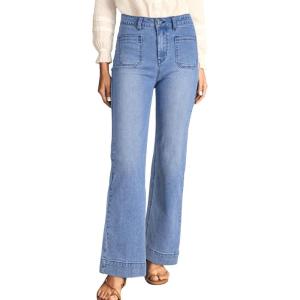imageAstylish Womens Wide Leg Jeans High Waisted Stretchy Straight Leg Jeans Loose Trendy Denim Pants with PocketBeau Blue