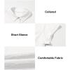 imageAstylish Women 2025 Summer Tops Short Sleeve Shirt V Neck Button Down Blouse Tunic TopWhite