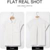 imageAstylish Women 2025 Summer Tops Short Sleeve Shirt V Neck Button Down Blouse Tunic TopWhite
