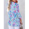 imageAstylish Womens 2025 Casual VNeck Long Sleeve Shirts Paisley Print Tops Floral Boho Blouses TunicDark Blue