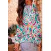 imageAstylish Womens 2025 Casual VNeck Long Sleeve Shirts Paisley Print Tops Floral Boho Blouses TunicFiery Red