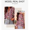 imageAstylish Womens 2025 Casual VNeck Long Sleeve Shirts Paisley Print Tops Floral Boho Blouses TunicLight Pink