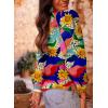 imageAstylish Womens 2025 Casual VNeck Long Sleeve Shirts Paisley Print Tops Floral Boho Blouses TunicOrange