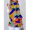 imageAstylish Womens 2025 Casual VNeck Long Sleeve Shirts Paisley Print Tops Floral Boho Blouses TunicOrange