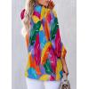 imageAstylish Womens 2025 Casual VNeck Long Sleeve Shirts Paisley Print Tops Floral Boho Blouses TunicPink