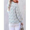 imageAstylish Womens 2025 Lace Crochet Patchwork Floral Shirt Long Sleeve Crew Neck Button Down Boho Blouse TopsBlue