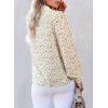 imageAstylish Womens 2025 Lace Crochet Patchwork Floral Shirt Long Sleeve Crew Neck Button Down Boho Blouse TopsPink
