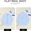 imageAstylish Womens V Neck Long Sleeve Blouse Button Down Solid Color Shirt Bow Tie Front Trendy TopsMyosotis