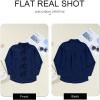 imageAstylish Womens V Neck Long Sleeve Blouse Button Down Solid Color Shirt Bow Tie Front Trendy TopsSail Blue