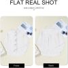 imageAstylish Womens V Neck Long Sleeve Blouse Button Down Solid Color Shirt Bow Tie Front Trendy TopsWhite