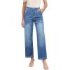 imageAstylish Women 2025 Wide Leg Jeans Cropped Jeans Stretchy High Waisted Baggy Loose Boyfriend Vintage Denim PantsAshleigh Blue