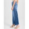 imageAstylish Women 2025 Wide Leg Jeans Cropped Jeans Stretchy High Waisted Baggy Loose Boyfriend Vintage Denim PantsDusk Blue