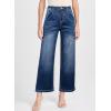 imageAstylish Women 2025 Wide Leg Jeans Cropped Jeans Stretchy High Waisted Baggy Loose Boyfriend Vintage Denim PantsSail Blue