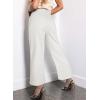 imageAstylish Women 2025 Wide Leg Jeans Cropped Jeans Stretchy High Waisted Baggy Loose Boyfriend Vintage Denim PantsWhite