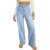 imageAstylish Womens High Waisted Straight Leg Jeans Trendy Stretchy Denim PantsBeau Blue