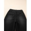 imageAstylish Womens High Waisted Straight Leg Jeans Trendy Stretchy Denim PantsBlack
