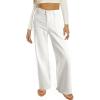 imageAstylish Womens High Waisted Straight Leg Jeans Trendy Stretchy Denim PantsWhite
