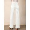 imageAstylish Womens High Waisted Straight Leg Jeans Trendy Stretchy Denim PantsWhite