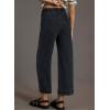 imageAstylish Womens High Waisted Wide Leg Jeans Cropped Straight Leg Denim PantsBlack