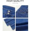 imageAstylish Womens High Waisted Wide Leg Jeans Cropped Straight Leg Denim PantsBlue